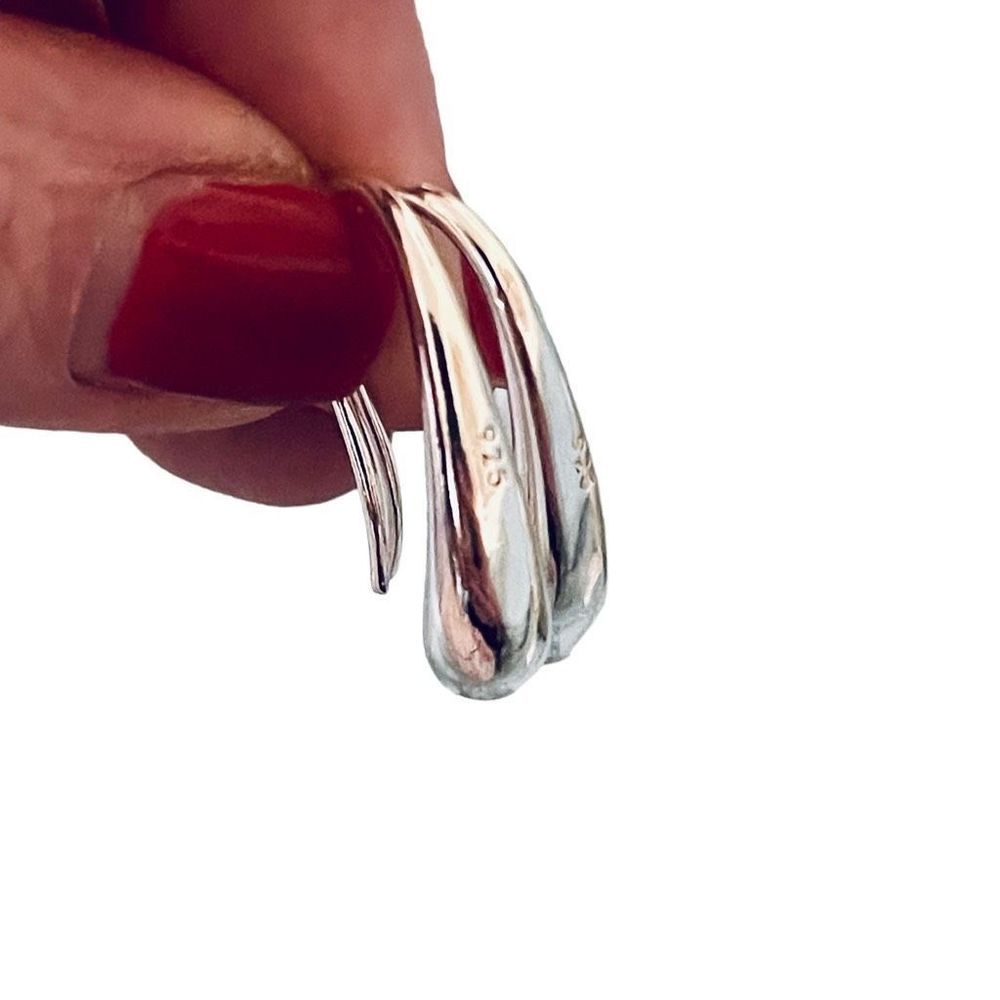 NEW 925 Sterling Silver Teardrop‎ French Hook Earrings - Picture 7 of 11